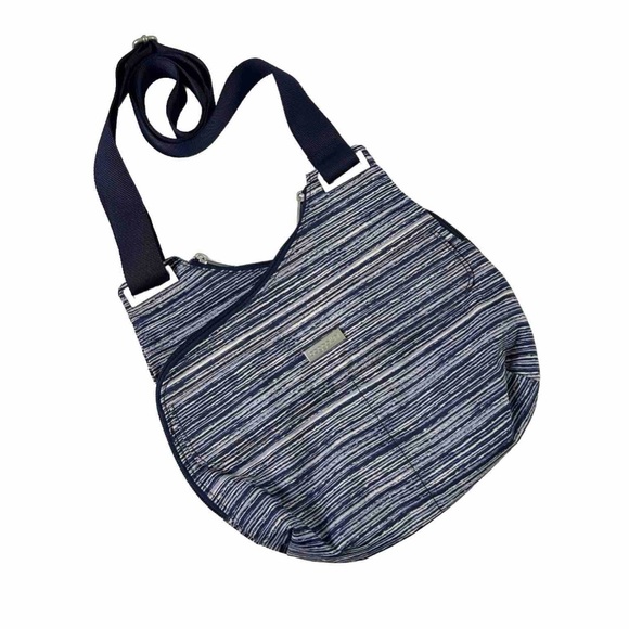 BAGGALLINI RFID Blue Hobo Bag multicompartment organizer TRAVEL CROSSBODY Purse - Picture 2 of 12